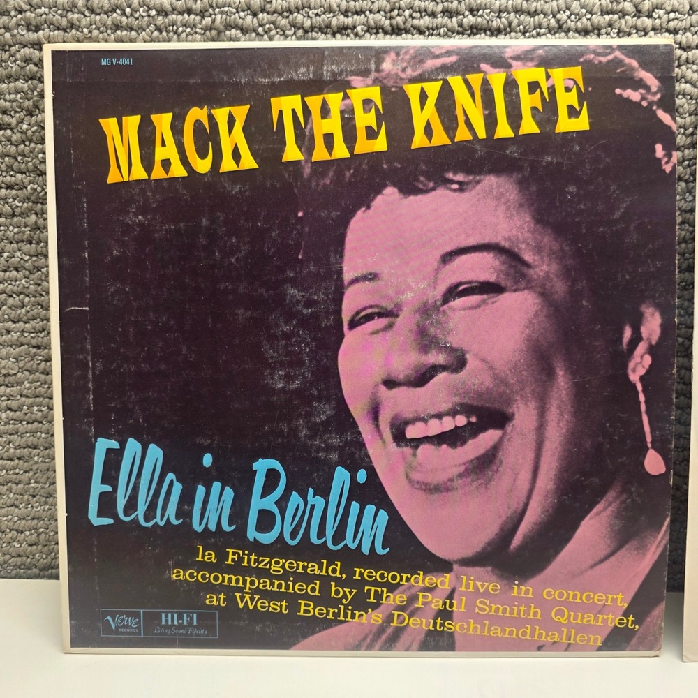 Ella Fitzgerald Mack The Knife Ella in Berlin Vinyl LP Verve MG V-4041 Jazz Mono